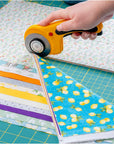60Mm Ergonomic Rotary Cutter (RTY-3/DX) - Rotary Fabric Cutter W/ Blade Cover & Squeeze Trigger for Quilting, Sewing, Crafts, Replacement Blade: RB60-1