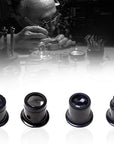 Jewelers Loupe Portable Monocular Magnifier Experimental Tools Magnifying Glass Jewelry Tools for Eye Magnifier Lens Repair Kit(5X 10X 15X 20X 4Pcs)