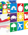 24 Pieces Stencils for Kids,Large Drawing Stencils Chalk Stencils,8 Inches Washable Shape Template Stencils Kit for Kids Crafts,Painting Drawing,School Projects