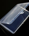 Clear Plastic Flat Rectangle Storage Box for Beads and Tools, 4-Inch by 7-Inch