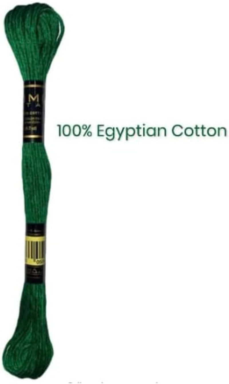 Pack of 12 Premium Embroidery Thread | 100% Egyptian Cotton Premium Skeins | Cross Stitch Embroidery Floss | Oeko TEX Certified Stranded Cotton | (Medium Brown 358)