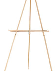 735 65" High Wooden A-Frame Tripod Artist Floor Easel - Adjustable Tray Height, Holds 40" Canvas - Wood Display Holder Stand for Paintings, Drawings, Framed Photos, Signs