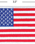 10Pack American Flag Patch, Iron on or Sew on Uniform Emblem, American Flag Morale Hook Patch (10)