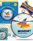 Hand Embroidery Kit for Beginners .Beginner Embroidery Kit for Adults with Stamped Embroidery Patterns. Embroidery Kits for Adults.Embroidery Starter Kit. Cross Stitch Kit.Needlepoin Kit Goldfish