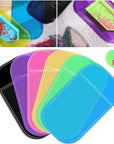 6 Pieces Diamond Painting Accessories Anti-Slip Tools Sticky Mat for Diamond Painting Sticky Gel Pad Universal Mount Holder 5.6 X 3.3 Inch for Holding Tray 5D Diamond Accessories for Adults