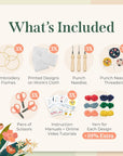 Punch Needle Kit. Includes Embroidery Patterns, Embroidery Fabric, Embroidery Hoop, and Punch Needle Kits. Punch Embroidery Kit and Beginner Tool Kit - Punch Needle Kits Adults Beginner.