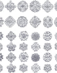 36 Pieces Clear Rhinestone Brooches for Crafts Crystal Flower Brooch Pins with Rhinestones Sliver Bulk Brooches Jewelry for Woman Flower Lapel Badge Pins DIY Wedding Bouquet Broaches Kit
