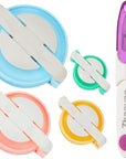 Pompom Makers 4 Size Pom Poms Maker Tool Set DIY Fluff Ball Weaver for DIY Wool Yarn Knitting Craft Project with Cutter Scissors