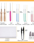 Needle Felting Kit, Wool Roving (5G/Color), Complete Needle Felting Starter Kit with Basic Felt Tools and Supplies Wool Fibre Spinning Craft Wet Felting Material for Beginners