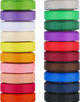100 Yards Solid Grosgrain Ribbon, 3/8" X 5 Yard/Roll, 20 Colors Rainbow Multicolor Fabric Ribbons Roll Perfect for Crafts Gifts Wrapping Flower Bouquet Hair Bows & Other Projects