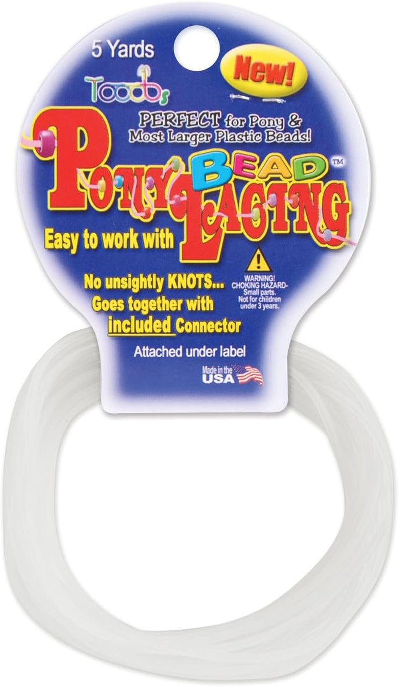 Pony Bead Lacing 2Mmx5Yd-Frosted, 1 Count (Pack of 1), Frosted