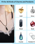50 Pcs Black Necklace Cord Necklace String Rope with Clasp Waxed Leather Necklace Cord for Charms Pendants Jewelry Making, 18 Inch