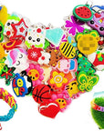 Flydem Rubber Loom Band Silicone Charm, Bracelet Charms,Loom Rubber Bands Charms,Bracelet Pendant,(105Pcs)