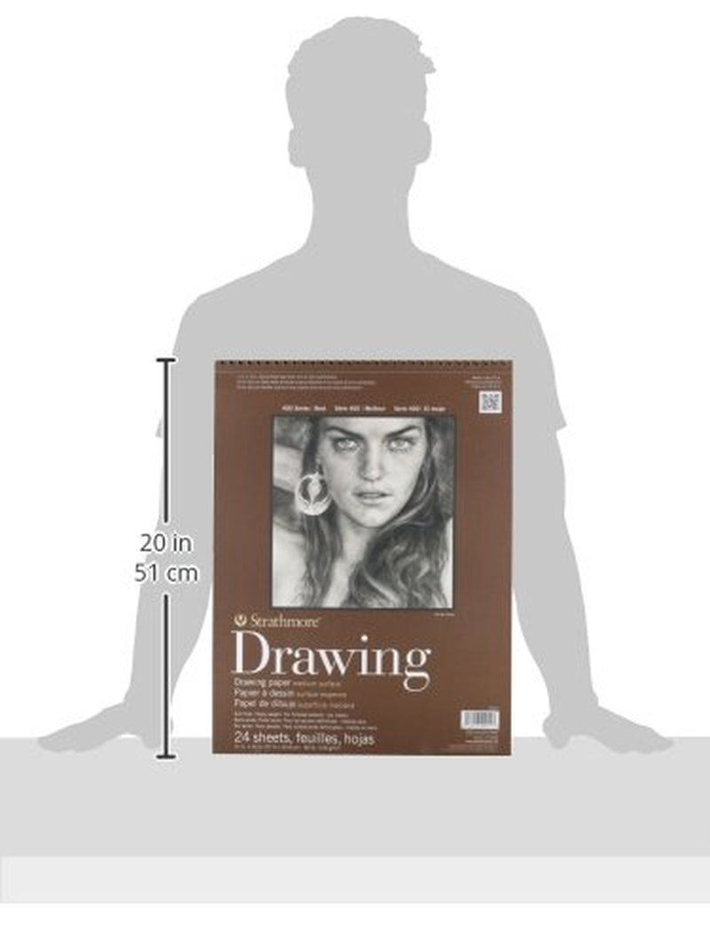Medium Drawing Spiral Paper Pad 11"X14"-24 Sheets -400500