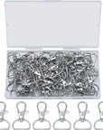-50 Pcs Keychain Clips,Swivel Clasps Lanyard Snap Hooks,Keychain Hook, Key Chain Rings,Lobster Claw Clasps,D Ring Keychain Clasps,Key Chain Clip Hooks for Purse Hardware Sewing Craft Keychains