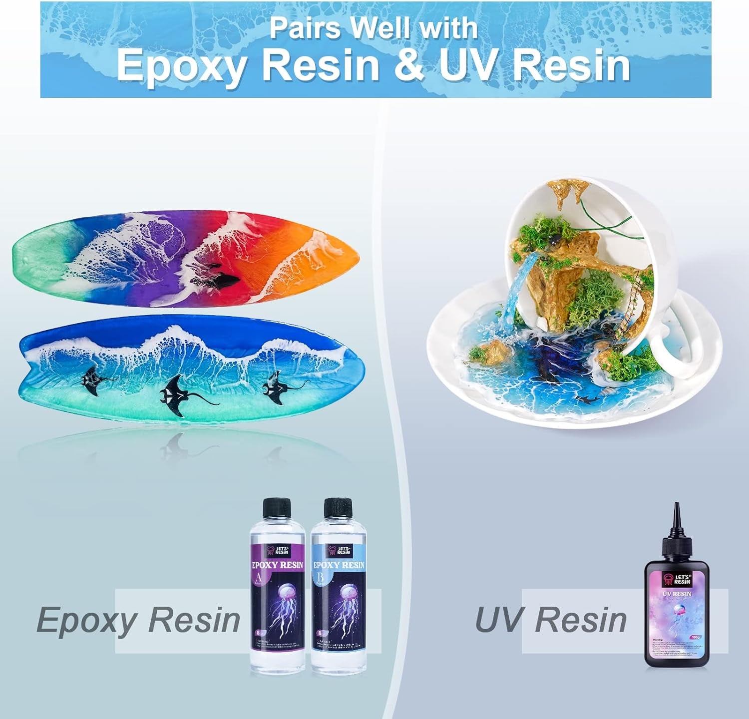 Ocean White Epoxy Resin Pigment 167G/5.89Oz, High Concentrated Pigment Paste for Epoxy Resin & UV Resin, UV Resistant Opaque Pigment for Creates Cells & Lacing, 3D Flower Resin Coasters