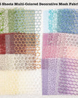 90 Sheets Scrapbook Paper and Decorative Mesh Fabric Assorted Set - 6 Pack Mixed Special Paper for Scrapbooking Planner Bullet Junk Journal Supplies Mixed Media Collage Card Embellishment 5.1X7 Inch