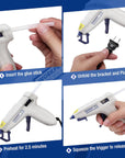 Mini Hot Glue Gun Kit, 20Pcs Hot Glue Sticks Included, Lightweight Hot Melt Glue Gun for Decoration, Craft, School Art, DIY, Home Repairs