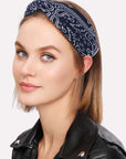 3PCS Boho Headbands Leopard Hair Bands Knotted Turban Wraps Stripe Cloth Elegant