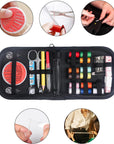 Sewing Kit with 94 Sewing Accessories, Sewing Kit Travel Sewing Accessories for Beginners, Yarn Rolls, Sewing Needles, Yarn, Thimble, Tape Measure Etc