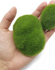 40PCS 4 Size Artificial Moss Rocks Decorative, Green Moss Balls,Moss Stones, Green Moss Covered Stones, Fake Moss Decor for Floral Arrangements, Fairy Gardens and Crafting