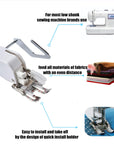 Open Toe Walking Foot W/Guide for Quilting and Sewing Stitch through Multiple Layers for Brother Singer Janome Sewing Machines
