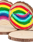 12 Pcs 6-7 Inch Wood Slices for Crafts, Unfinished Wood Rounds with Bark, round Wooden Discs Circles for Christmas Ornaments Wedding Rustic Decoration DIY Handcrafts Arts