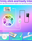50 FT LED Strip Lights,Bluetooth LED Lights for Bedroom, Color Changing Light Strip with Music Sync, Phone Controller and IR Remote(App+Remote +Mic)