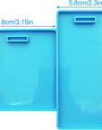 Badge Molds for Epoxy Resin ID Badge Mold Square and Rectangular Silicone Molds Flexible DIY Crafts Easy to Use Resin Card Badge 1 Piece Set Blue Crafters DIY Enthusiasts