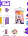 Slime Foam Beads Floam Balls – 18 Pack Microfoam Beads Kit 0.1-0.14 and 0.28-0.35 Inch Colors Rainbow Fruit Beads Craft Add Ins Homemade DIY Kids Ingredients Flome Styrofoam Supplies Big