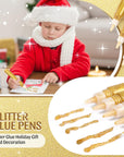 30 Pcs Glitter Glue Pens Glitter Stick Set for Kids Washable Glitter Glue Pens for DIY Arts and Crafts Projects Scrapbooking Holiday Greeting Card Decorating Supplies (Gold)