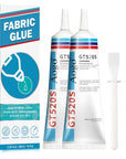Fabric Glue 2 Pieces 60Ml Suitable for All Fabrics Cotton Linen Denim Leather Polyester Doll Repair Fabric Glue Permanent Clear Washable Fabric Liquid Stitch Mending Sewing Fix Flexible Adhesive Glue