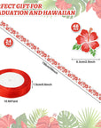 24 Set Graduation Candy Lei Making Kit Hawaiian Lei Bags Congrats Grad Ribbons Candy Tubing Dessert Filler for Party Graduate Gifts