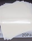 20 Pack 7.5Mil Mylar Sheets, 12 X 12 Inch Stencil Paper for Cricut, Laser Cutting, Template Plastic for Quilting, Blank Plastic Sheets for Crafts, Food Grade Mylar Stencil Sheets