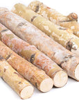 6 Pack Large Birch Logs for Fireplace Unfinished Wood Crafts DIY Home Decorative Burning(Logs:2.4"-3.1" Dia. X 16" Long)