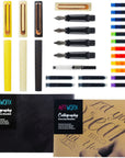Calligraphy Pens Set - Introductory Caligraphy Writing & Hand Lettering Kit - Includes Instructions, Guide Book and Practice Book - Calligraphy Set for Beginners