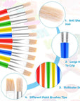 Paint Brushes,  30 Kids Paint Brushes Bulk Children Paint Brushes Set with Jumbo round Watercolor Paint Brush and Large Flat Craft Paint Brushes