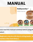 Upgrade Wooden Bead Spinner with 2 Pcs Big Needles,8000 Pcs Seed Beads and 1 Surprise Gift Pack for Jewelry Making Tools,Quickly Stringing Beads Tool, Manual Operated