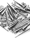 30PCS 40MM Spike and Studs Silver Cone Spikes Punk Bullet Large Leather Rivets Screwback Studs Screw on Cone for DIY Craft Clothing