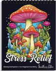 Stress Relief Spiral Coloring Book for Adults Women Girls Hardcover Floral Patterns Animals Themes Aesthetic Illustrations Relaxing Large Print Pages Relieve Anxiety Mindfulness