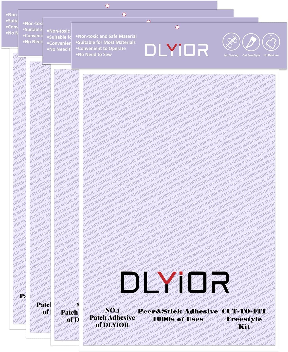 Patch Magic Adhesive, Washable Double-Sided Glue for Iron on Patches and Cut to Fit Freestyle Girl Scout Patches Kit.(2 Pack)