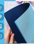 34 Sheets Blue Cardstock Paper, Glitter Cardstocks A4 Construction Paper Colored Cardstock Paper for Card Making Kids Art Crafts Scrapbooking