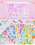 2300PCS Scrapbook Stickers Cute Butterfly Stars Heart Stickers Self Adhesive Korean Bows Ribbons Stickers Book for Kids Girls Boys Aesthetic Craft Scrapbooking Junk Journal Diary 50-Page
