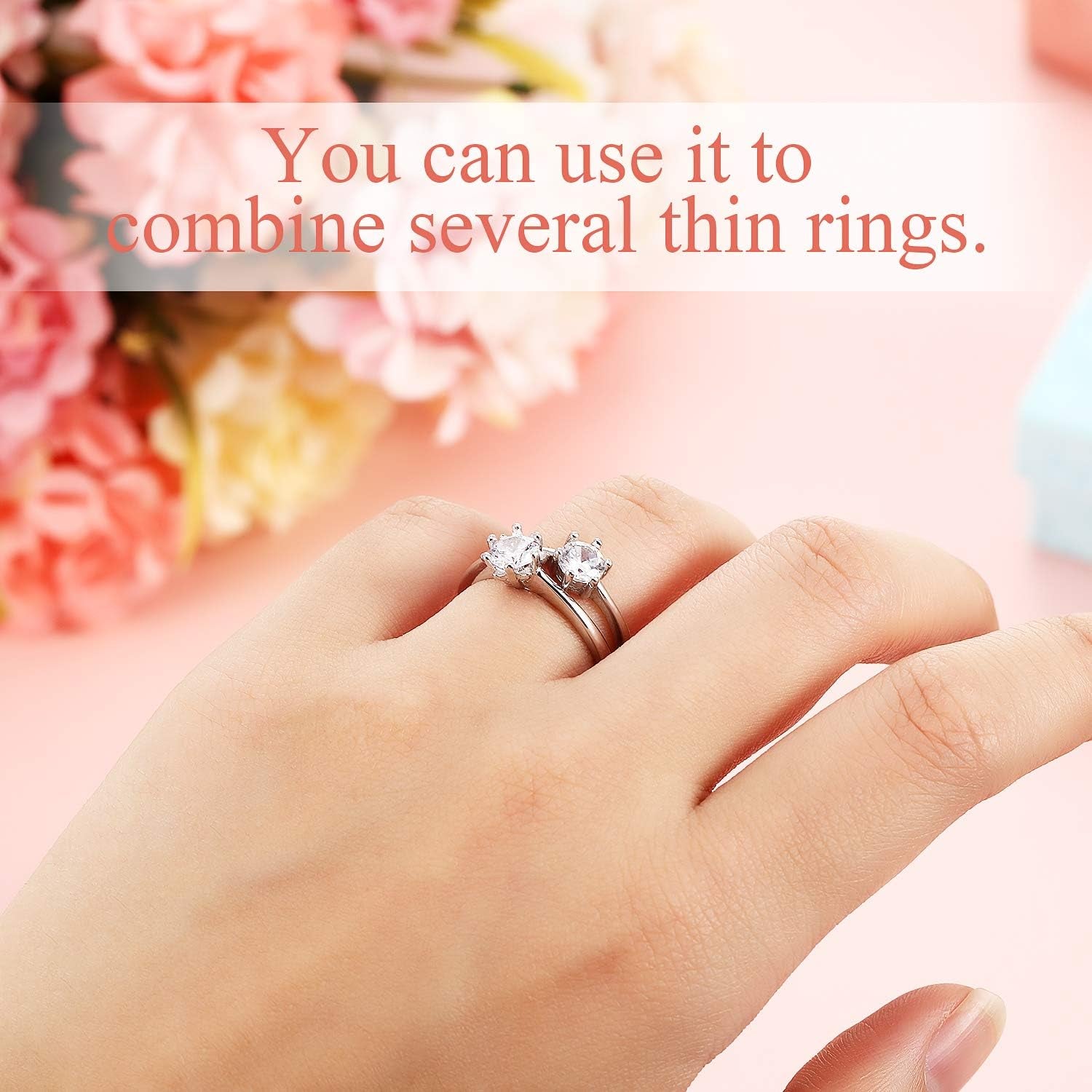Ring Size Adjuster Invisible Ring with Double Sided Adhesive Tape Size Adjuster for Loose Rings Ring Adjuster Size Fit Any Rings Ring Guard Reducer