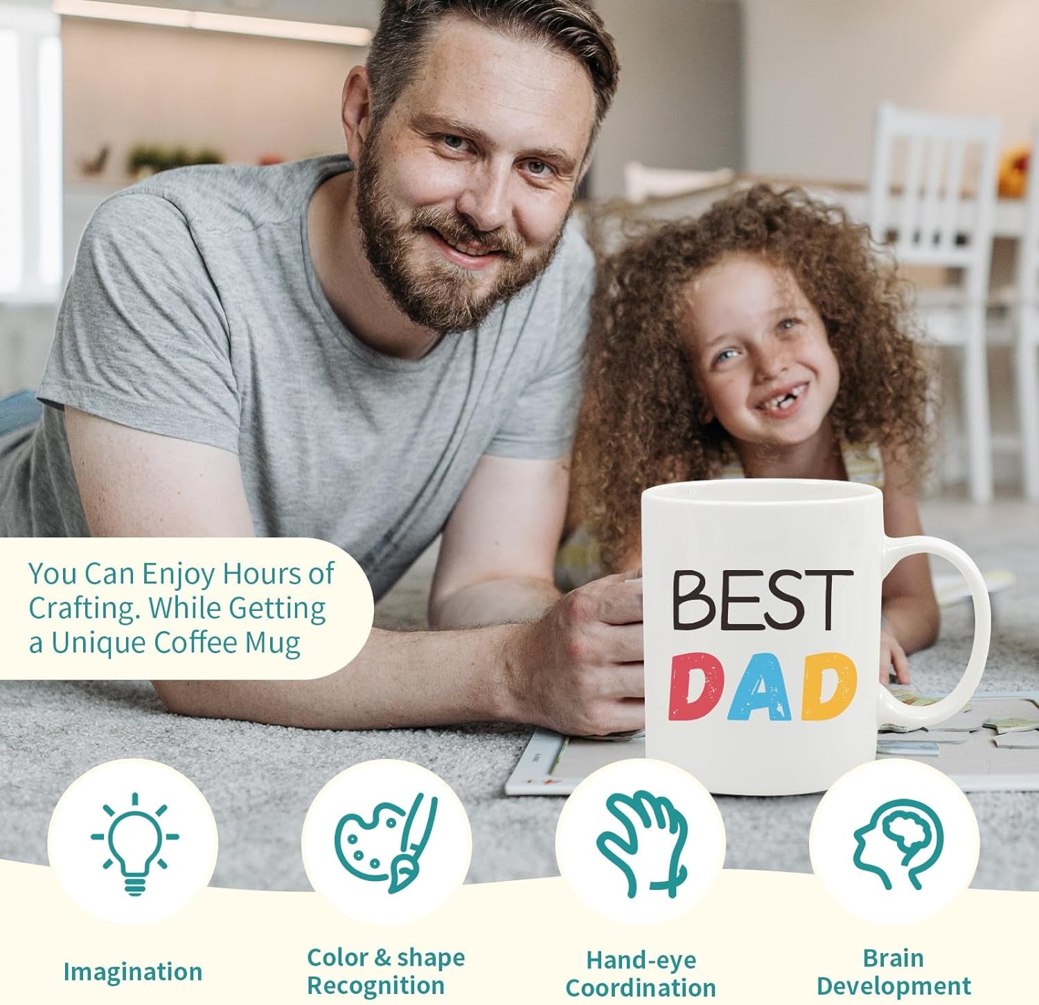 Paint Your Own Mug Kit for Adult Kids Craft Art Activity Plain Blank White Coffee Mugs with Gift Box Paint Your Own Mug Set Valentine Mother'S Day Father'S Day Gifts