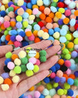 1200 Pieces 1Cm Assorted Pom Poms, Small Pompom Balls for Kids Creative Arts & Crafts Projects Making and DIY Decorations