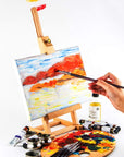 Red Sable Filbert Paint Brushes 6Pcs for Watercolor, Acrylic, Oil, Tempera and Gouache Painting