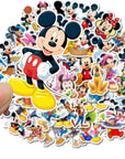 50Pcs Hot Disney Mickey Mouse Stickers for Water Bottle Cup Laptop Guitar Car Motorcycle Bike Skateboard Luggage Box Vinyl Waterproof Graffiti Patches JHSL