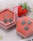 100Pcs Antique Silver Plated Hollow Lovely Heart Charms Pendant DIY Bracelets Necklace Jewelry Making Craft Wholesale 16Mmx14Mm(A285)
