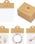100Pcs Packaging for Small Business, Jewelry Package Supplies for Small Business, Jewelry Display Clear Bags for Selling, Small Craft Packaging Set for Bracelets, Key Chains, Earring(White)